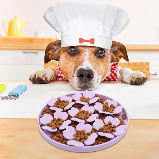 Dog/Cat Lick Mat - Slow Silicone Food Bowls With Suction Cup Feeding